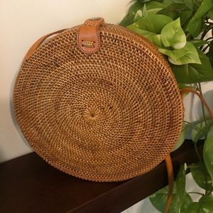 Rattan crossbody bag